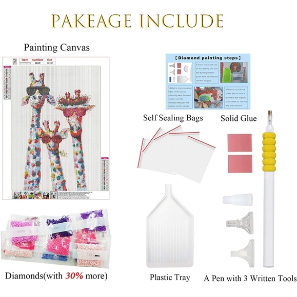 2 Diamond Kits (Giraffes/Sunset Bridge) - Picture 2 of 8